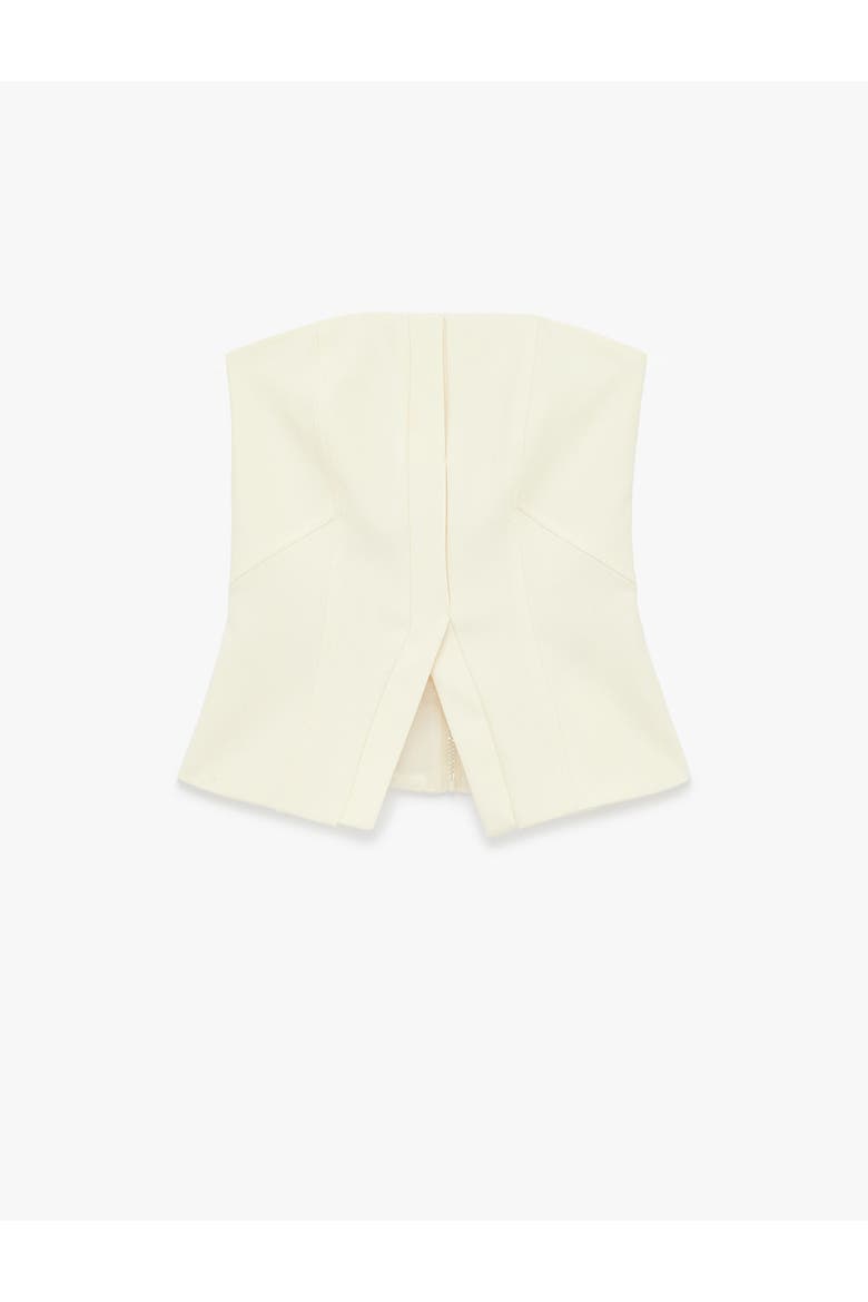 Fitted Strapless Top, Alternate, color, ECRU
