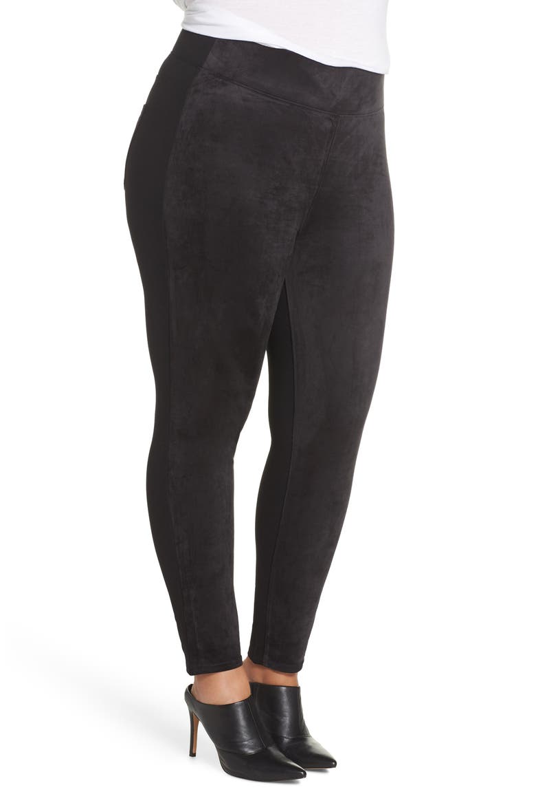 Signature Skinny Crop Coated Jeans, Alternate, color, CAVIAR