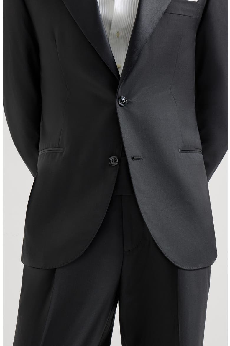 Tuxedo with peak lapel, Alternate, color, Black