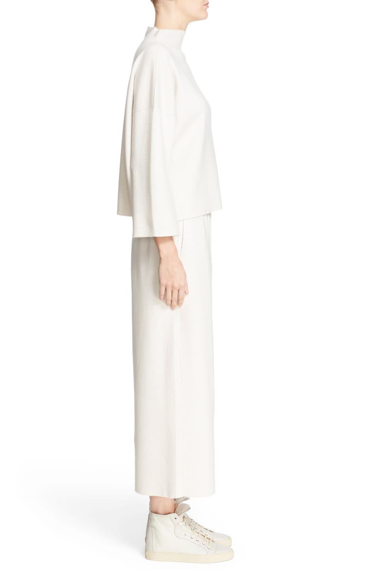 Funnel Neck Cashmere Sweater, Alternate, color, SNOW