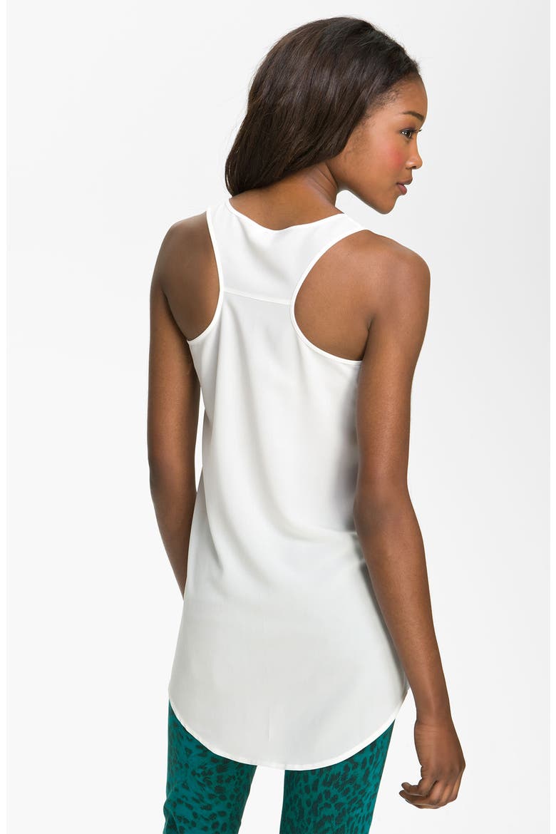 Frenchi® High/Low Racerback Tank, Alternate, color, IVORY