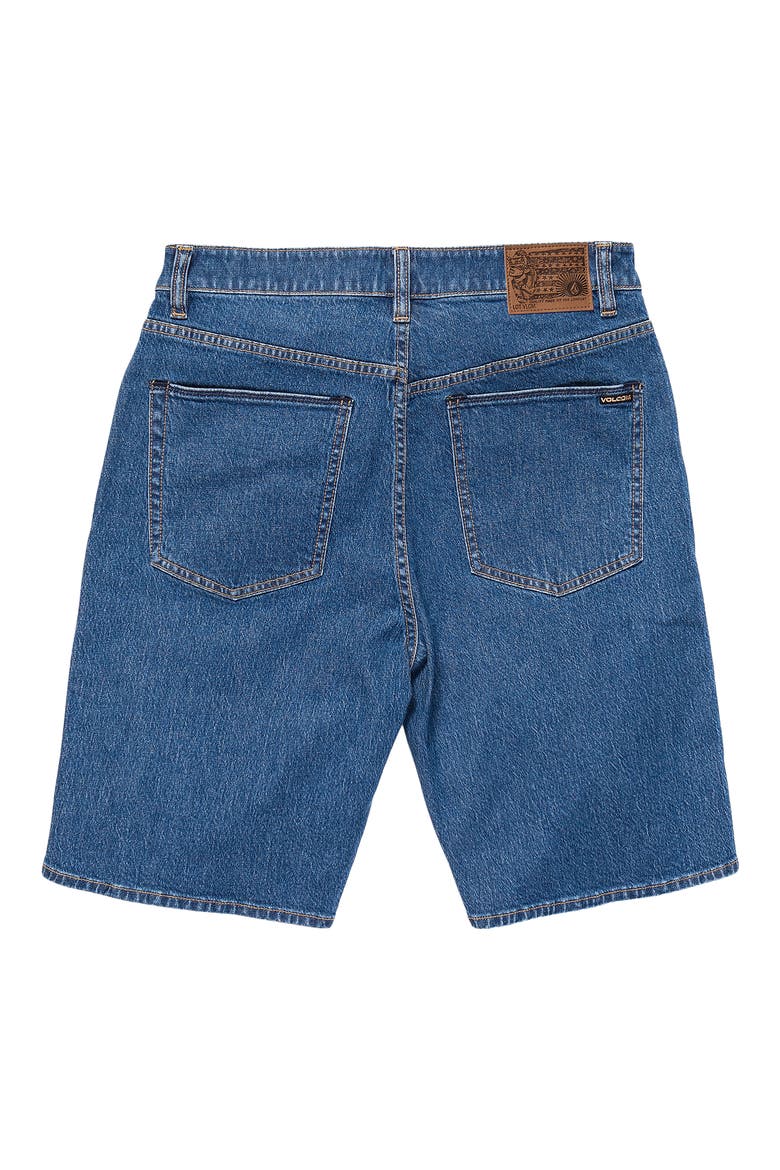 Billow Loose Fit Denim Shorts, Alternate, color, BOLD BLUE