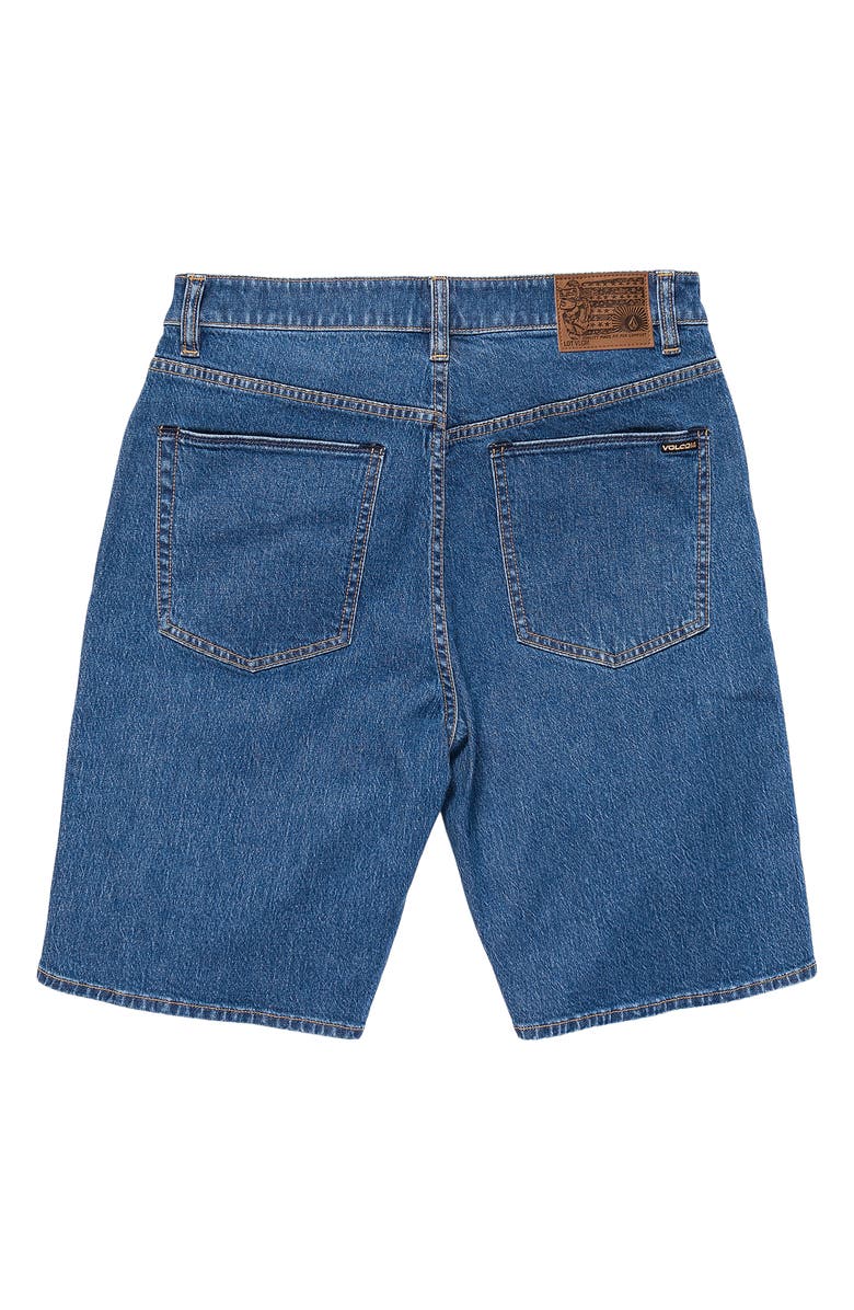 Volcom Billow Loose Fit Denim Shorts, Alternate, color, Bold Blue