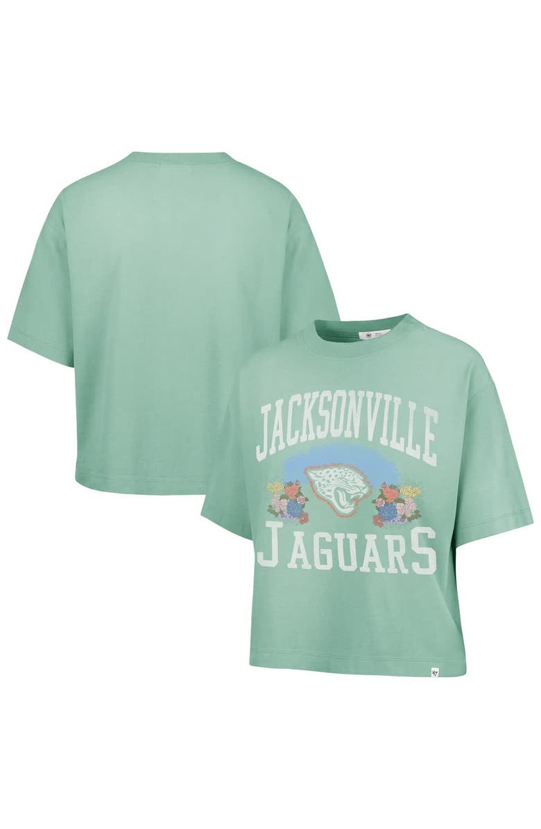 '47 Women's '47  Mint Jacksonville Jaguars Florentina Montauk Cropped T-Shirt, Main, color, Mint