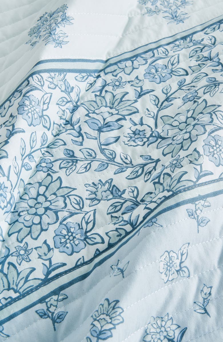 Woven & Weft Floral Print 3-Piece Quilt Set, Alternate, color, Vintage Floral Stripe - Blue