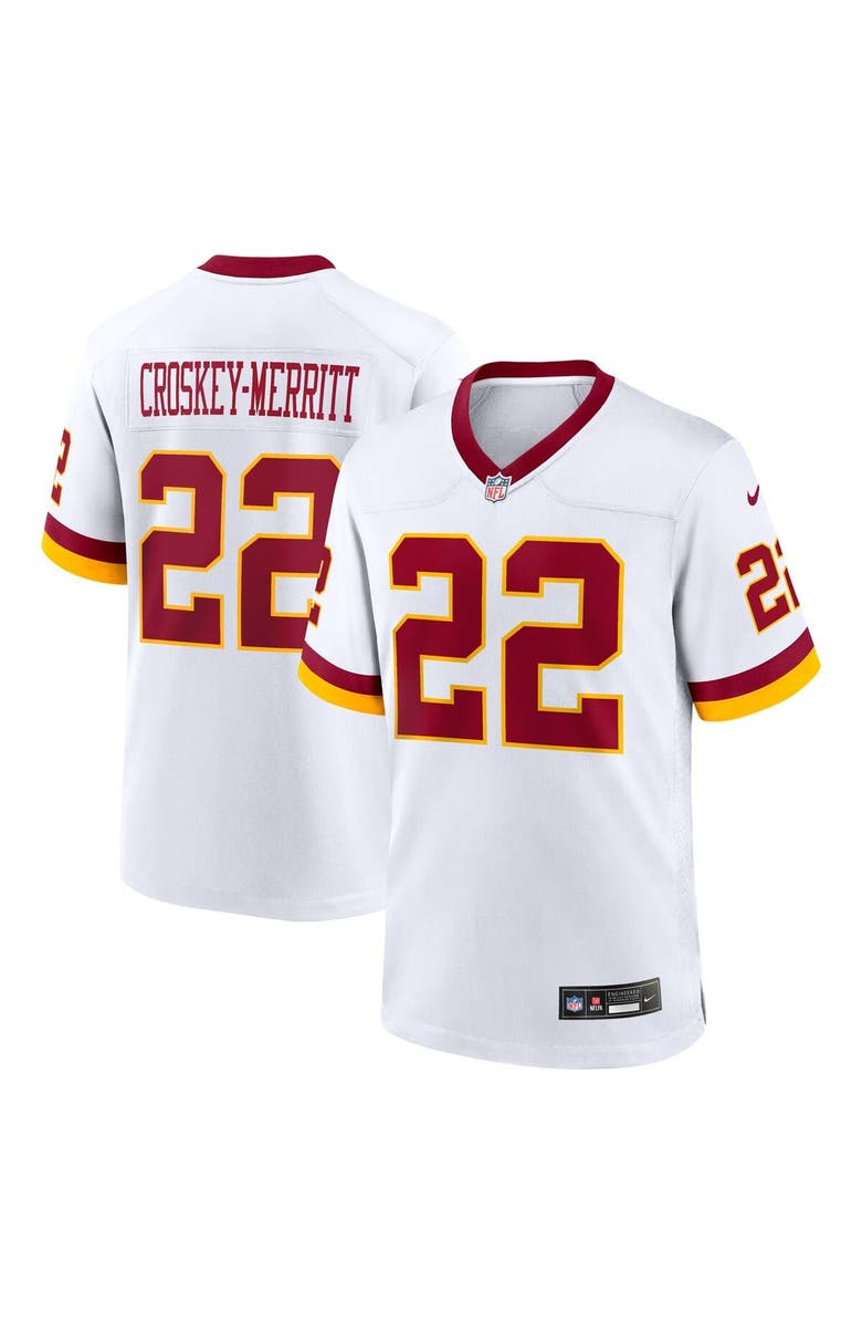 Nike Men's Nike Jacory Croskey-Merritt White Washington Commanders Game Super Bowl Era Jersey, Main, color, White