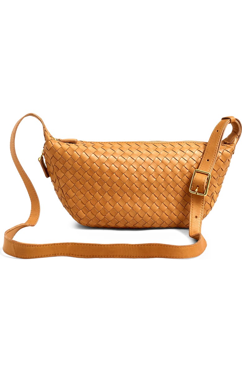 Madewell The Sling Woven Leather Crossbody Bag, Main, color,