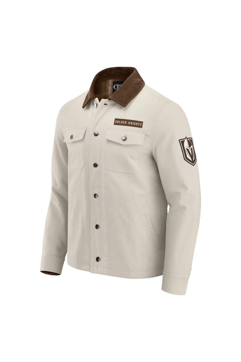 Men's Darius Rucker Collection by Fanatics Tan Vegas Golden Knights Midweight Canvas Full-Button Jacket, Alternate, color, Tan