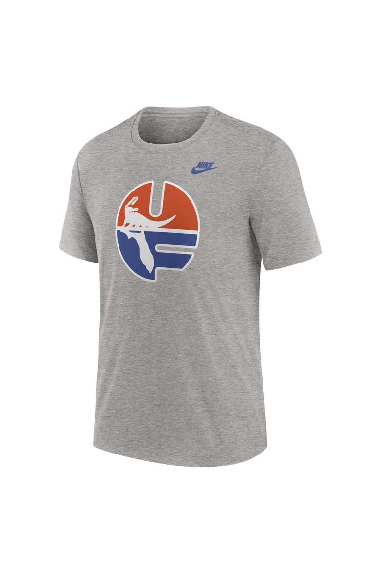 Men's Nike Heather Gray Florida Gators Blitz Legacy Primary Tri-Blend T-Shirt, Alternate, color, Heather Gray