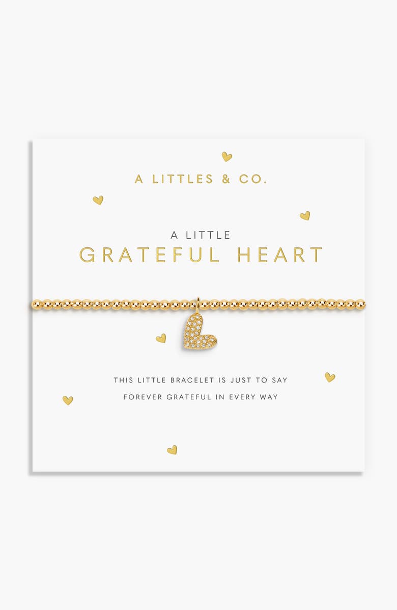 A Littles & Co A Little 'Grateful Heart' Bracelet In Gold-Tone Plating, Alternate, color, Metallic Gold