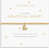 A Littles & Co A Little 'Grateful Heart' Bracelet In Gold-Tone Plating