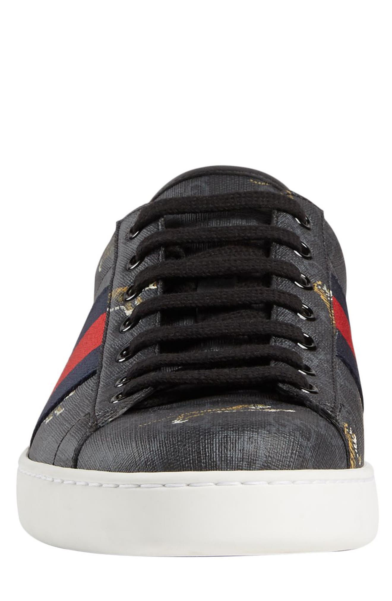 Gucci New Ace Tiger PrintSneaker, Alternate, color, 