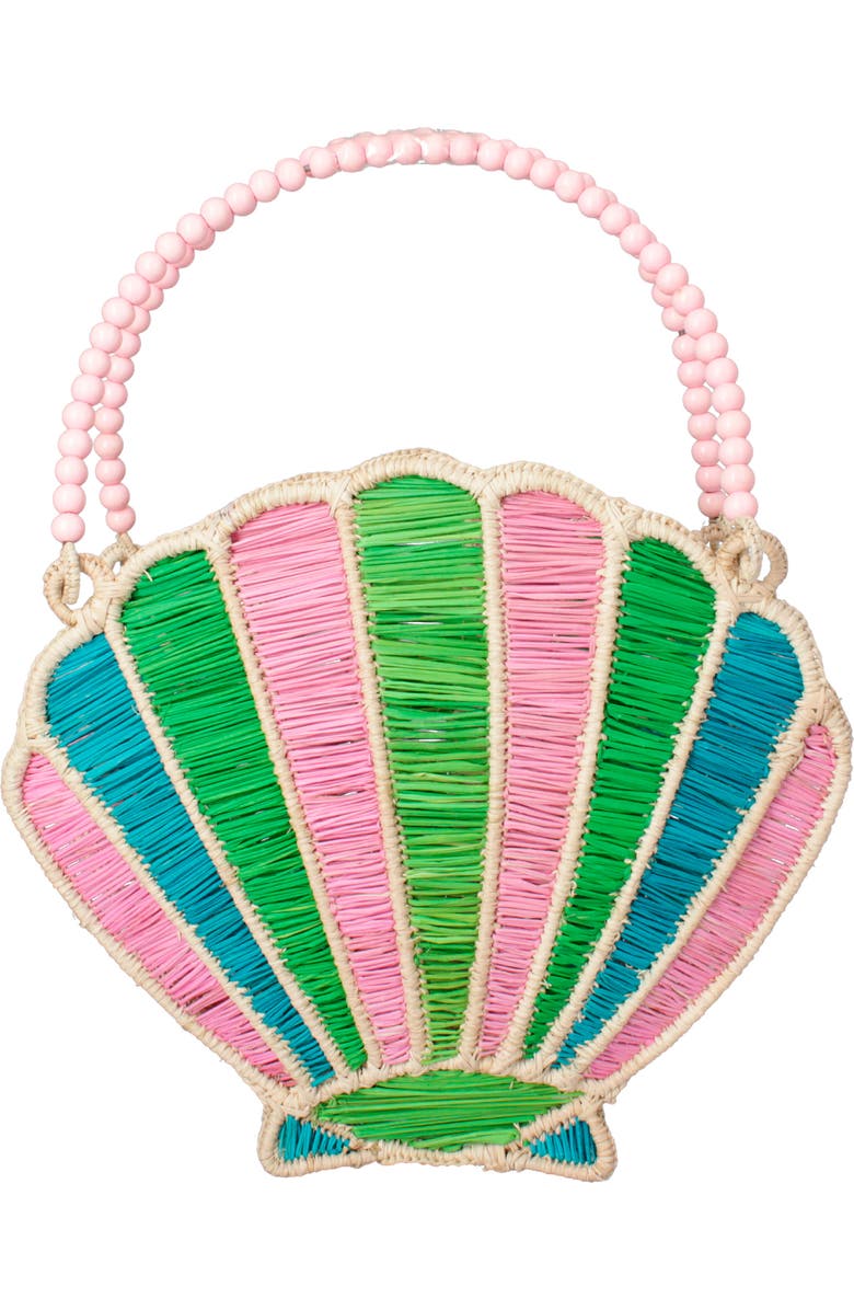 MERCEDES SALAZAR Shell Raffia Handbag, Main, color,