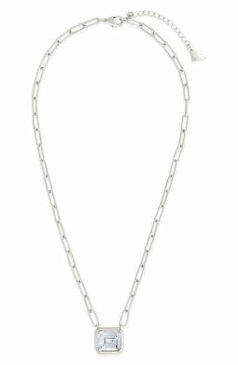 Camille Bezel Cubic Zirconia Pendant Necklace