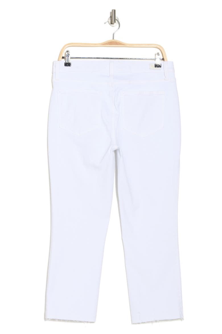 Cindy Raw Hem High Waist Crop Straight Leg Jeans, Alternate, color, CRISP WHITE