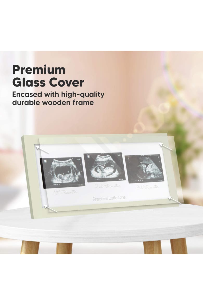 Trio Baby Sonogram Frame, Alternate, color, Sage