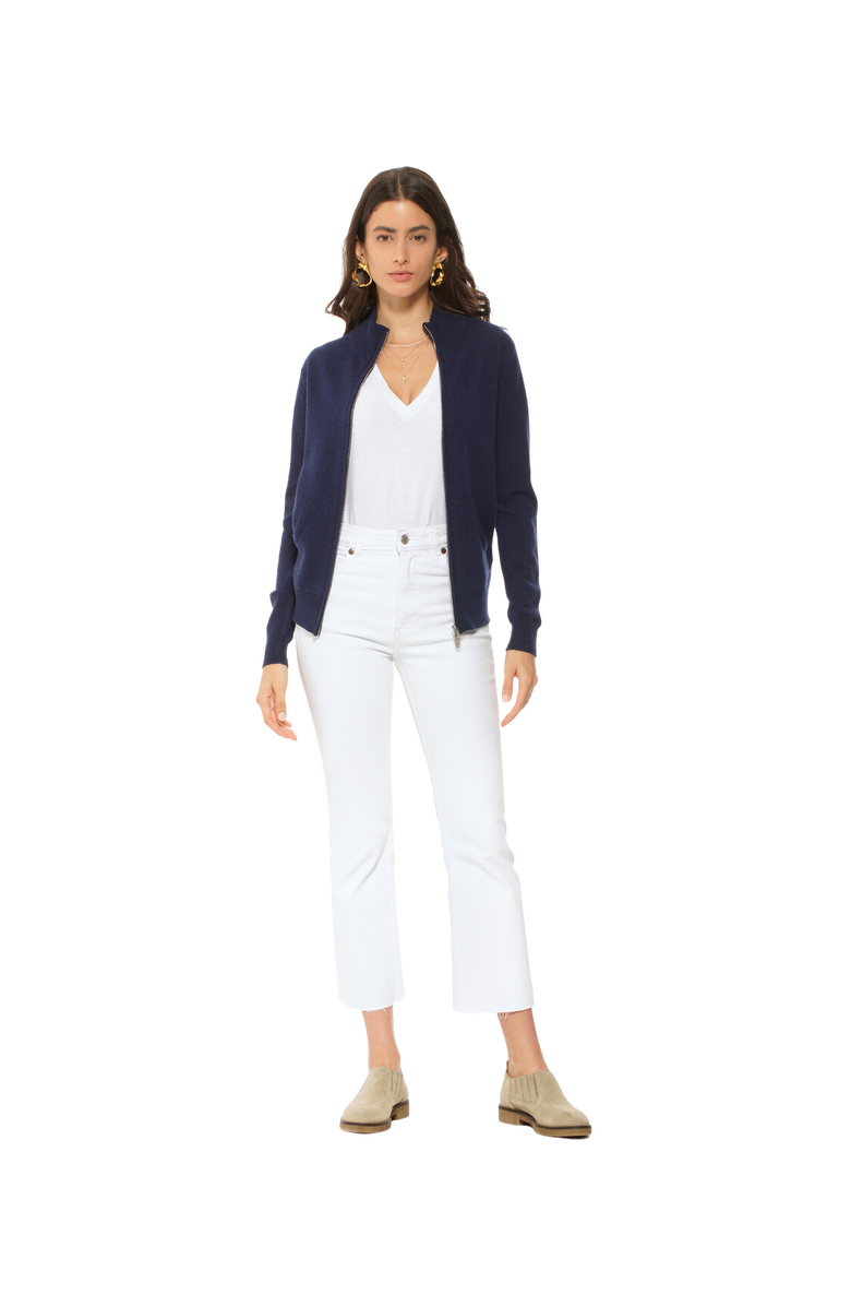 Monticelli Cashmere Pure Cashmere Zip Cardigan, Alternate, color,