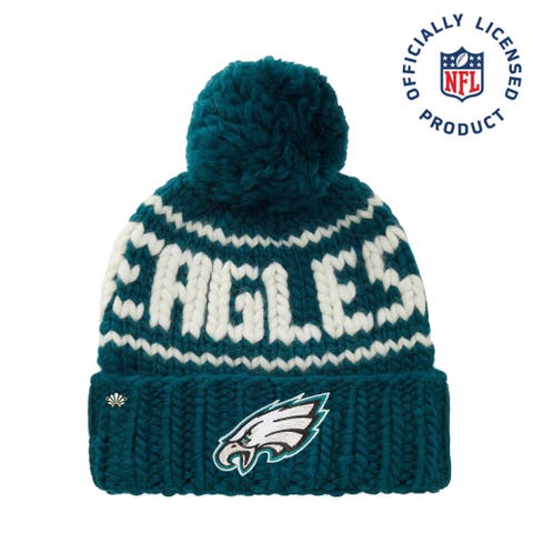 Midnight Green Eagles Beanie With Yarn Pom Pom
