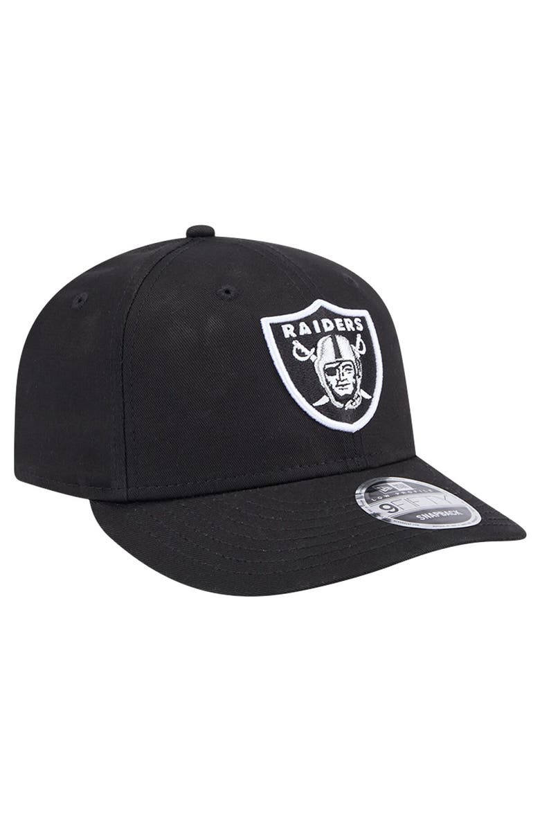 New Era Men
s New Era Black Las Vegas Raiders Main Low Profile 9FIFTY Snapback Hat, Alternate, color, 