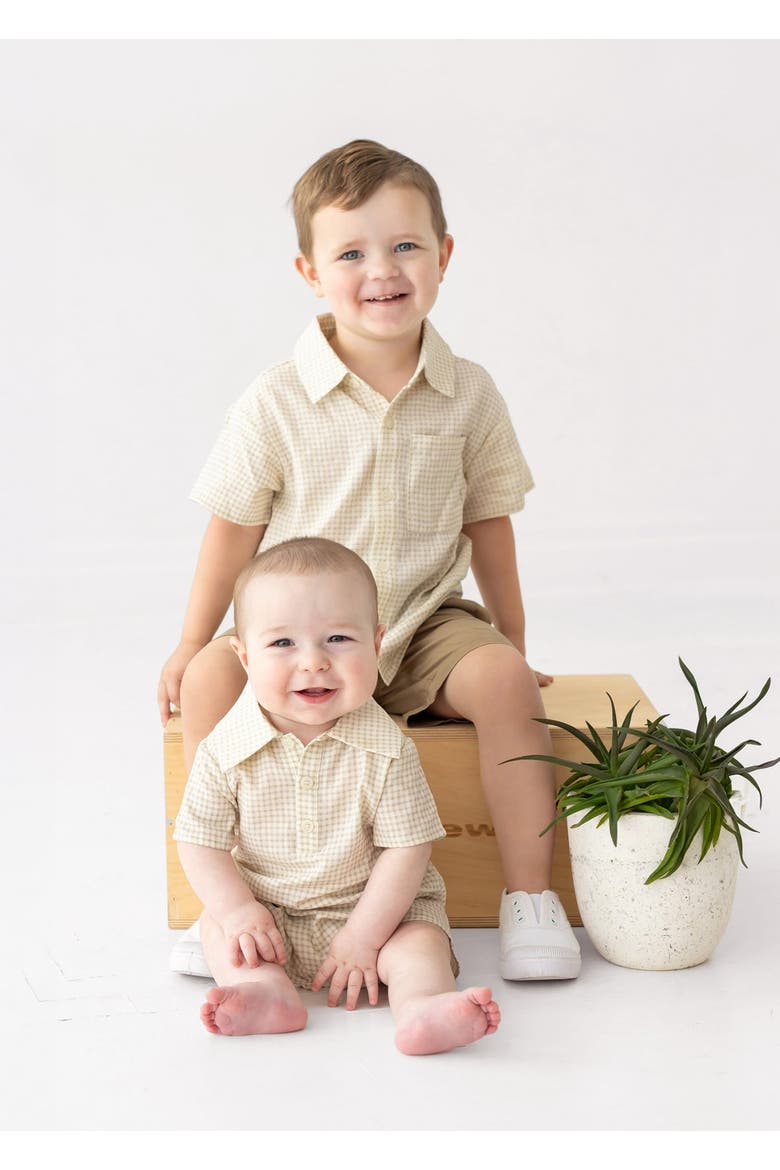Dakota Short Sleeve Romper, Alternate, color, Ivory