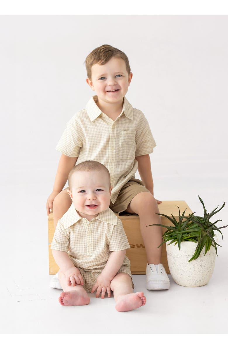 Beckett and Bear Dakota Short Sleeve Romper, Alternate, color, Ivory