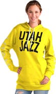 G-III 4HER BY CARL BANKS Women's G-III 4Her by Carl Banks Gold Utah Jazz Base Coach Pullover Hoodie