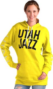 G-III 4HER BY CARL BANKS Women's G-III 4Her by Carl Banks Gold Utah Jazz Base Coach Pullover Hoodie