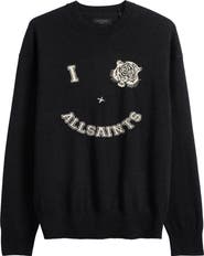 AllSaints Grinner Wool Blend Crewneck Sweater