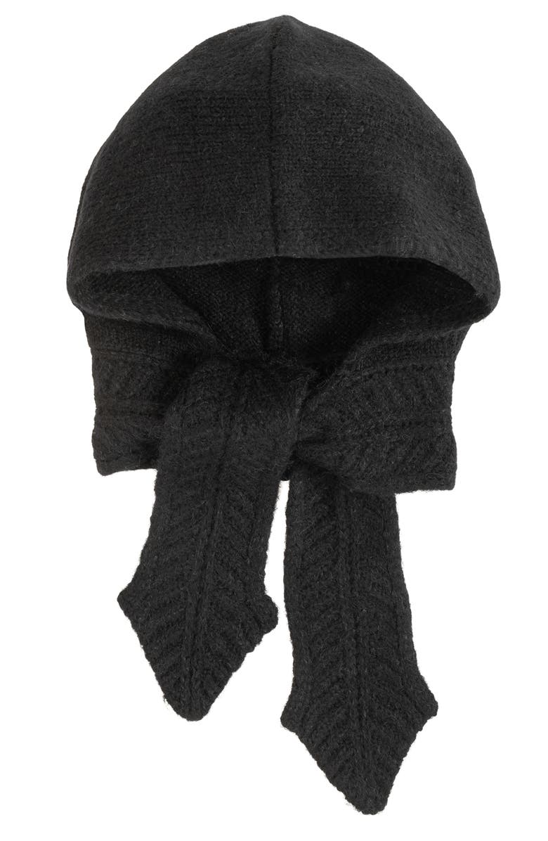 Echo Fuzzy Scarf Hood, Main, color, Black