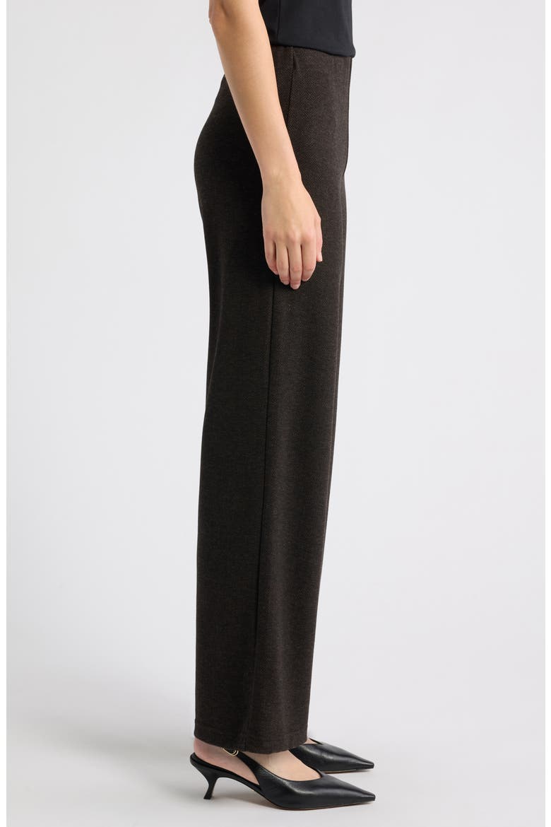 Herringbone Pull-On Pants, Alternate, color, BROWN