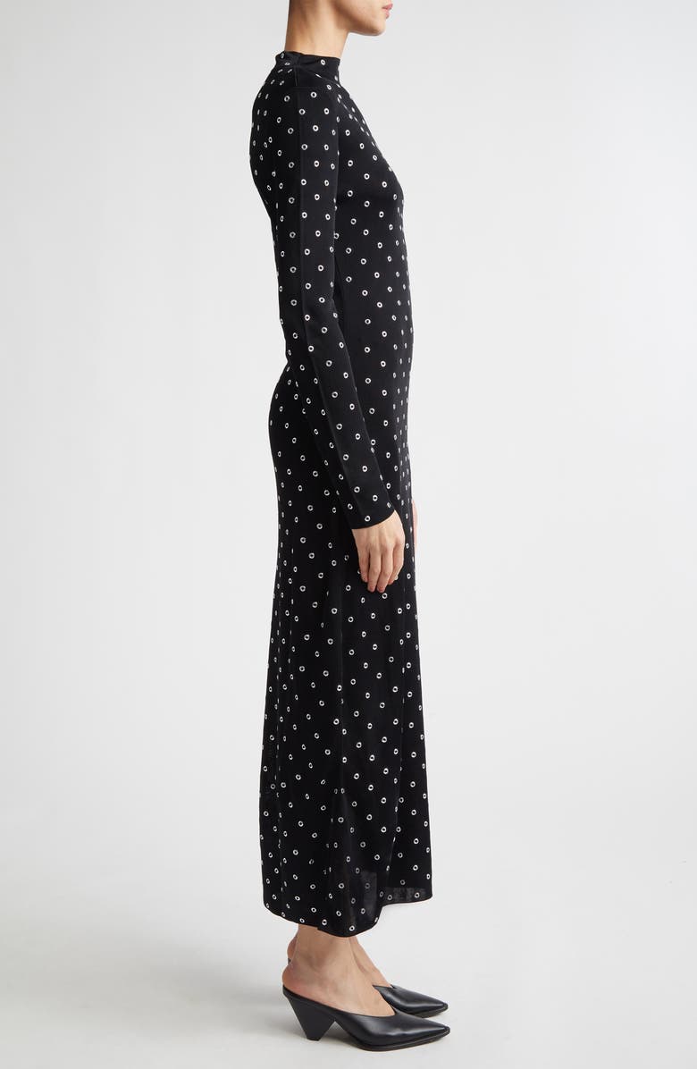 Altuzarra Kaplan Grommet Embellished Long Sleeve Sweater Dress, Alternate, color, Black