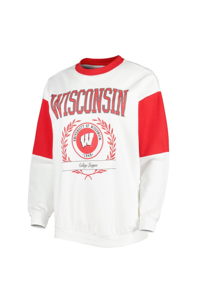 GAMEDAY COUTURE Women's Gameday Couture White Wisconsin Badgers It's A Vibe Dolman Pullover Sweatshirt, Alternate, color, 
