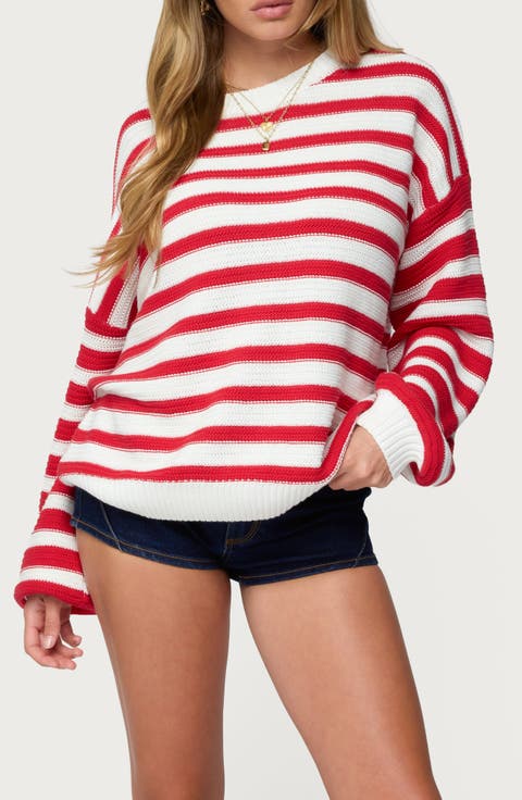 Aerin Oversize Stripe Cotton Sweater