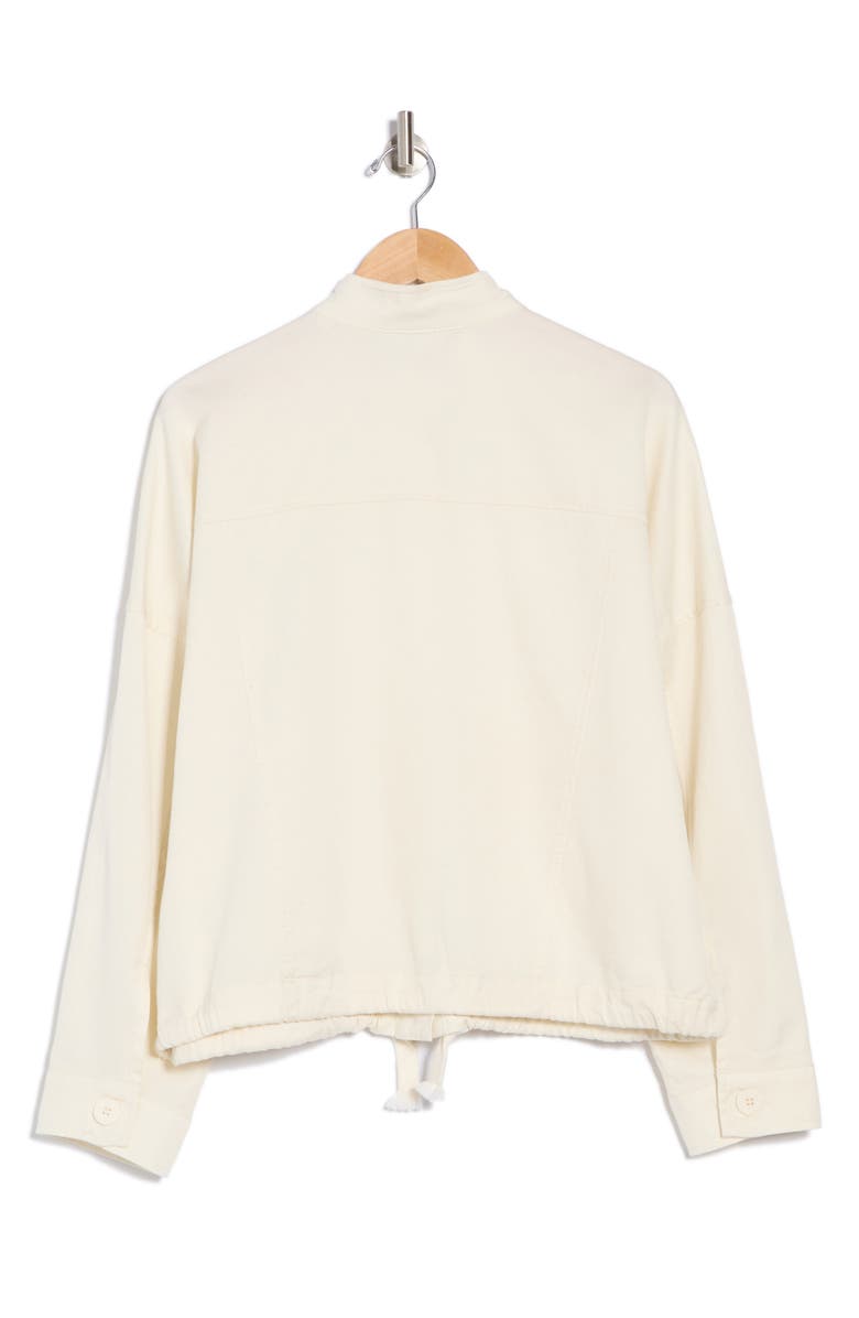 MAX STUDIO Cotton Piqué Jacket, Alternate, color, Ecru