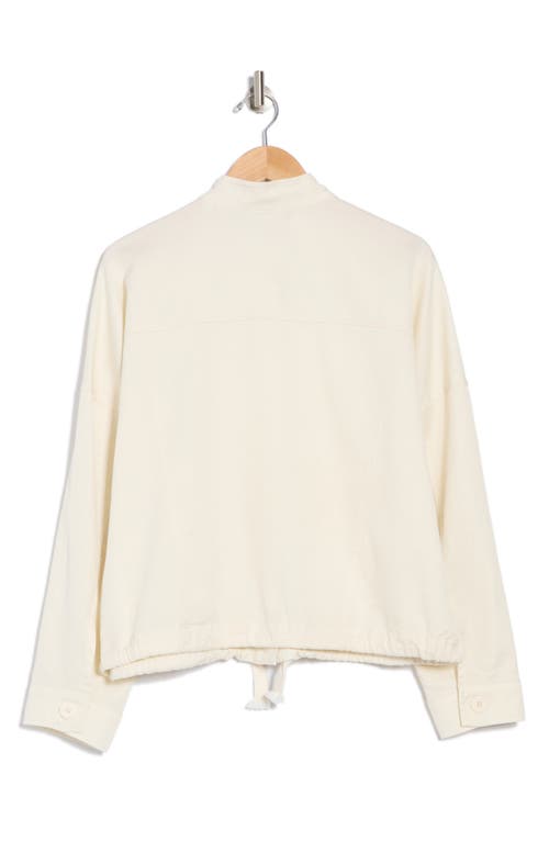 Max Studio Cotton Piqué Jacket In Ecru