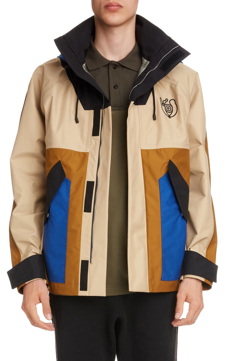 EYE/LOEWE/NATURE Colorblock Hooded Parka, Main, color, 