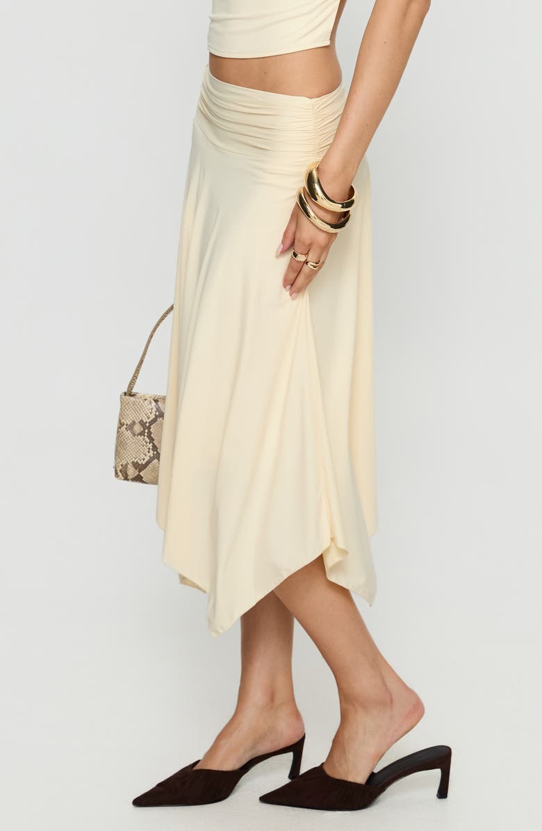 Princess Polly Scenic Route Asymmetric Midi Skirt, Alternate, color, Yellow