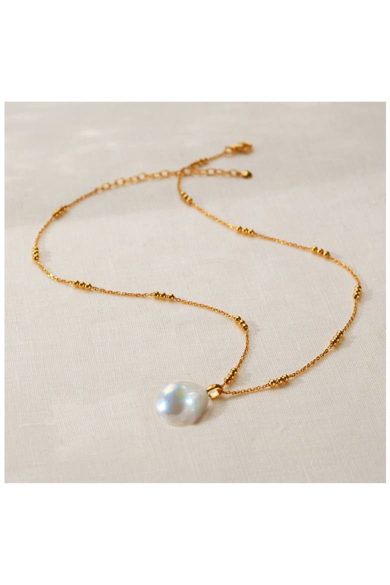 Triple Beaded Chain Necklace, Alternate, color, YELLOW GOLD