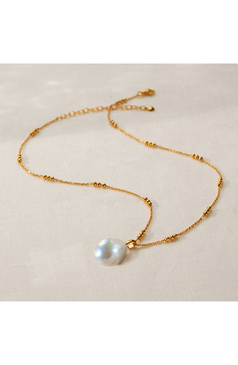 Monica Vinader Triple Beaded Chain Necklace, Alternate, color, Yellow Gold