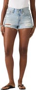 Levi's 501® Original High Waist Ripped Denim Cutoff Shorts