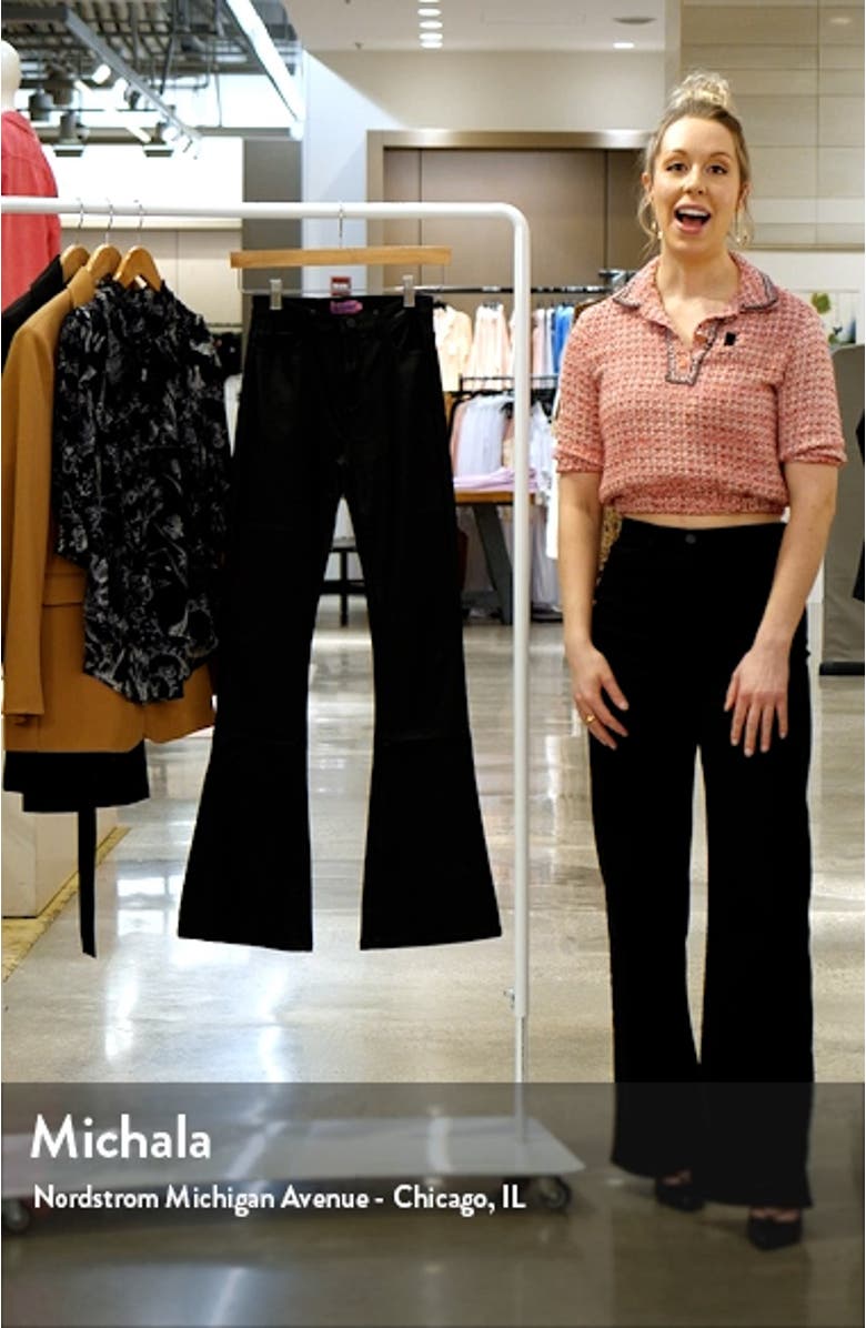 Luna Faux Leather Flare Leg Pants, sales video thumbnail