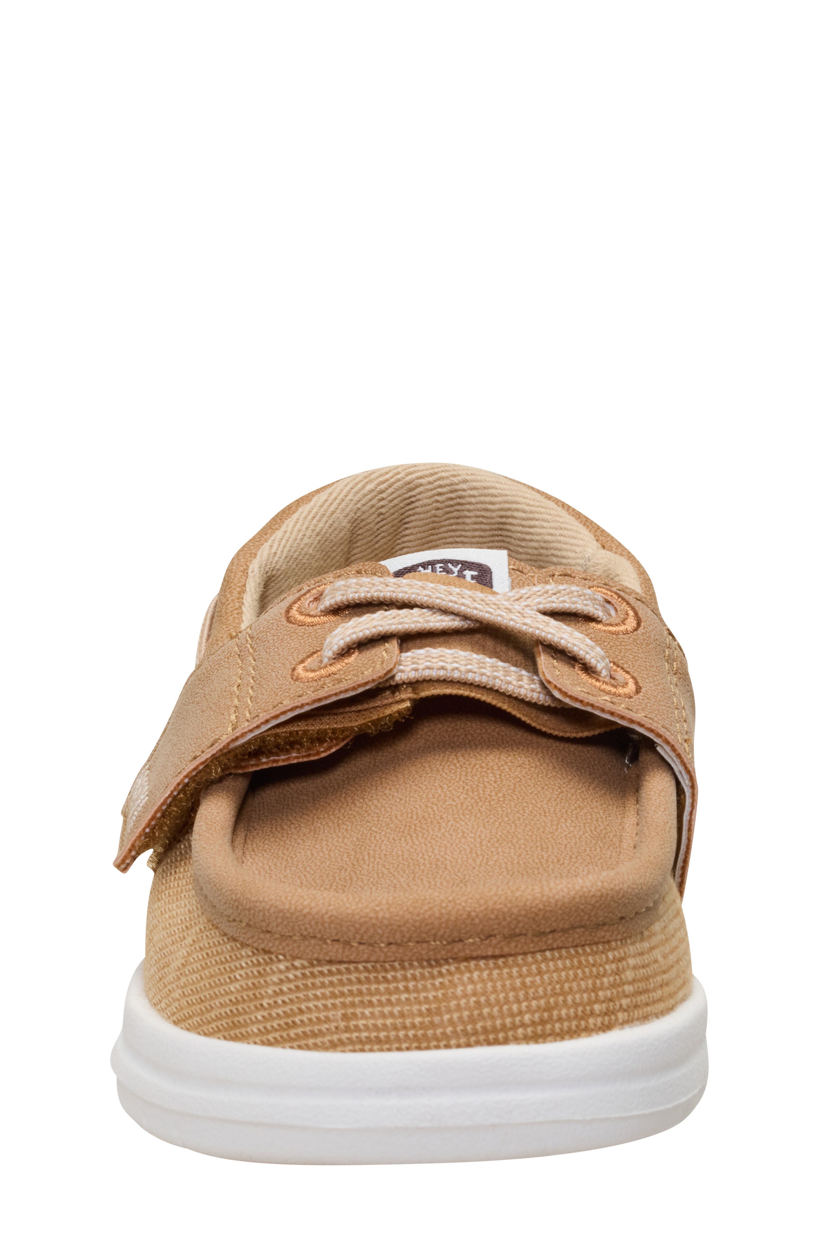 Hey Dude Kids' Wells Classic Boat Shoe, Alternate, color, Cognac
