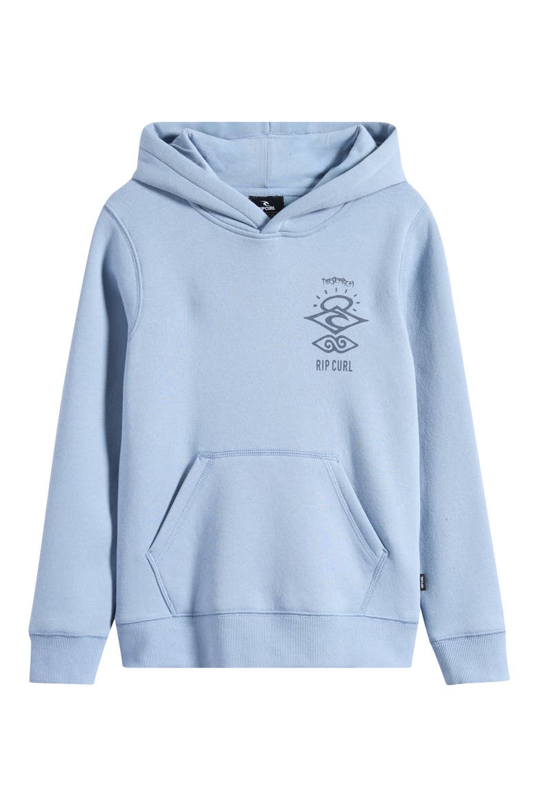 Kids' Search Icon Graphic Hoodie, Main, color, FADED DENIM