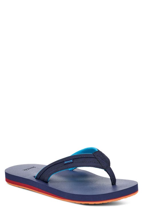 Sanuk Ziggy Water Friendly Flip Flop In Blue