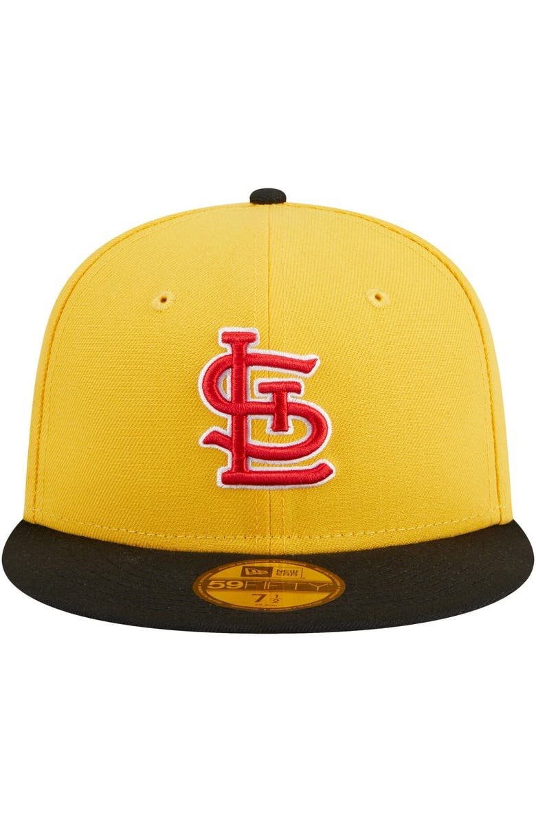 New Era Men's New Era Yellow/Black St. Louis Cardinals Grilled 59FIFTY Fitted Hat, Alternate, color,