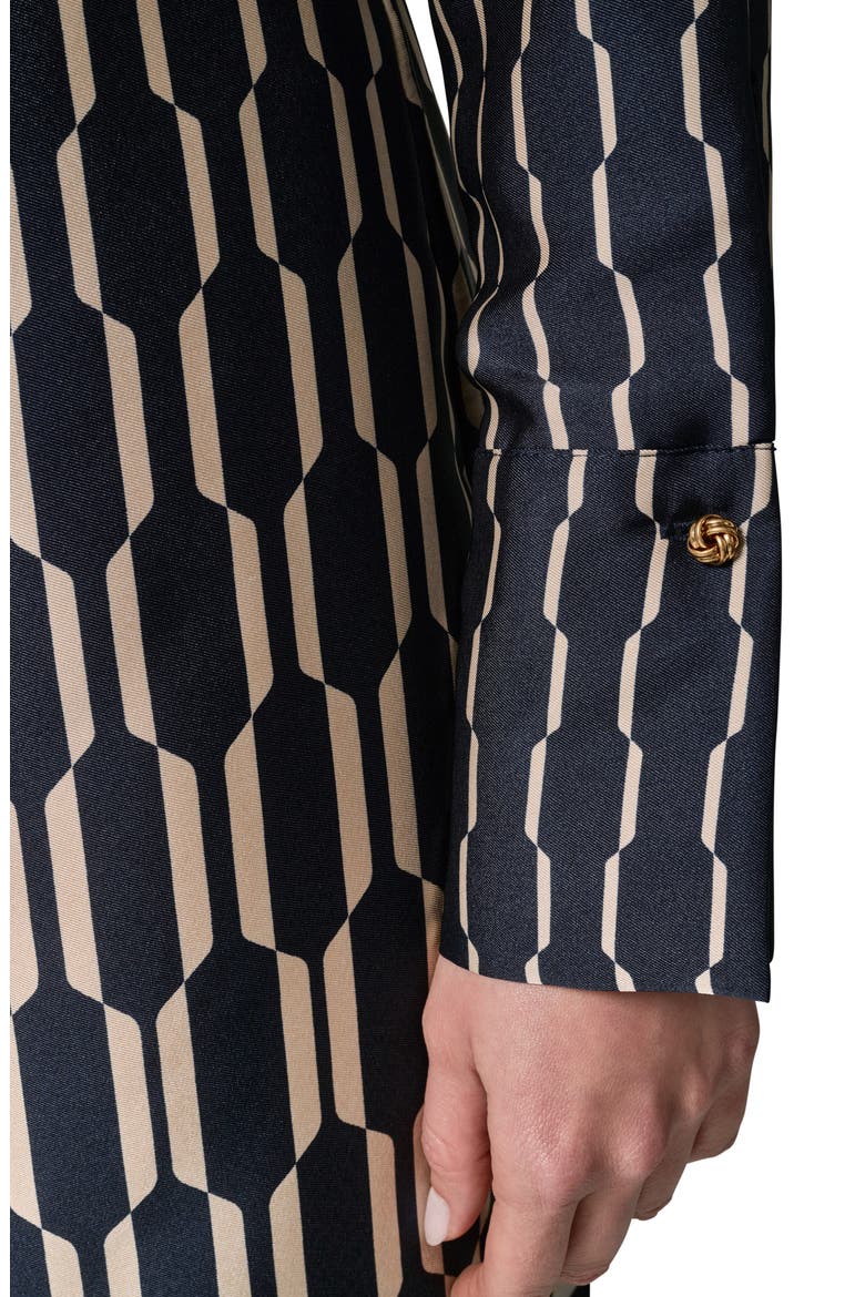 Long Sleeve Geometric Print Dress, Alternate, color, NIGHT SKY/ CAFE