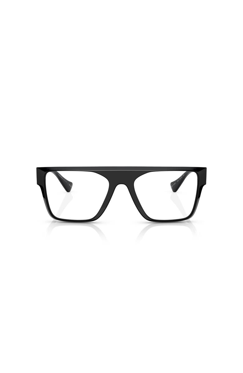 Versace 55mm Rectangle optical glasses, Alternate, color, Black