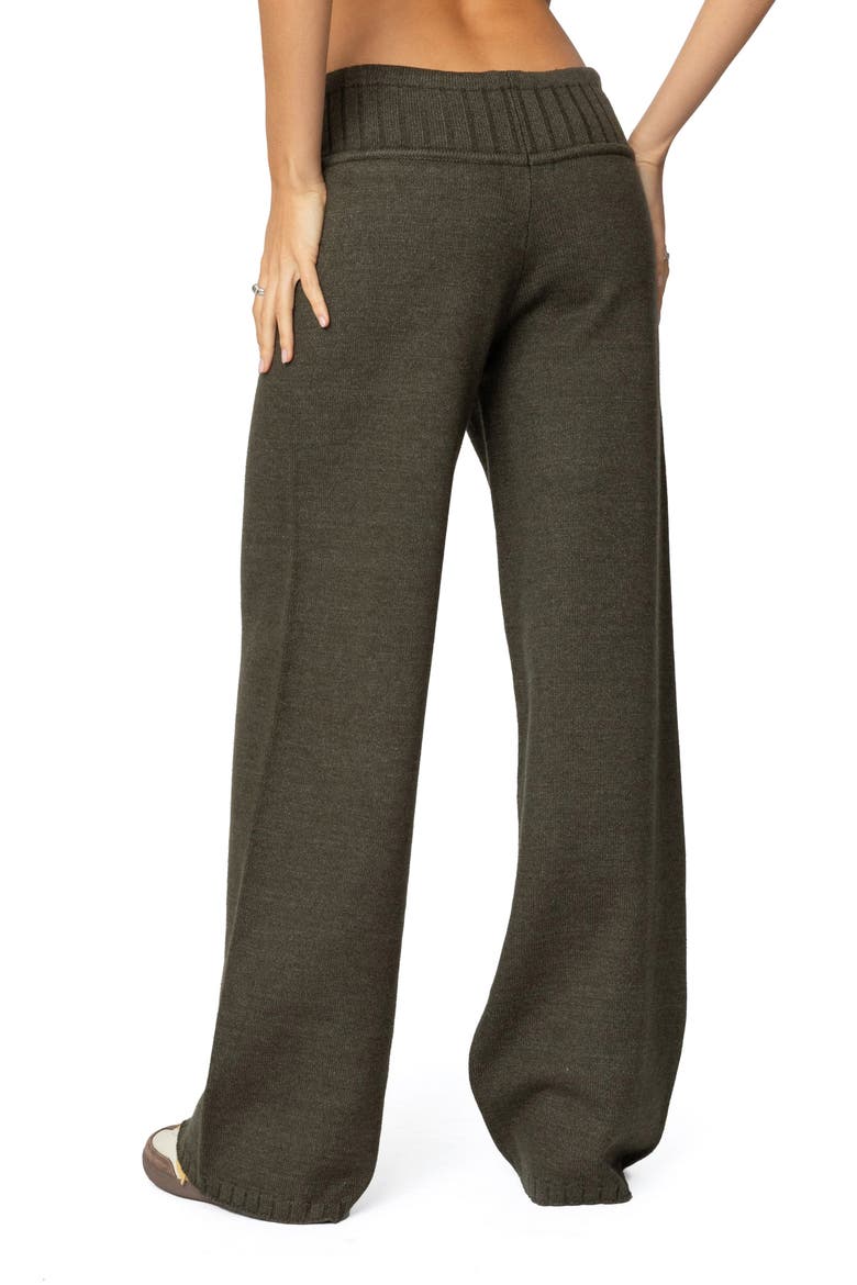 Russell Wide Leg Sweater Knit Pants, Alternate, color, OLIVE