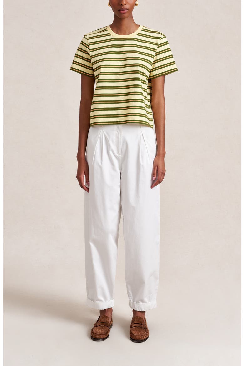 Striped Mol Tee, Main, color, Butter/Cactus