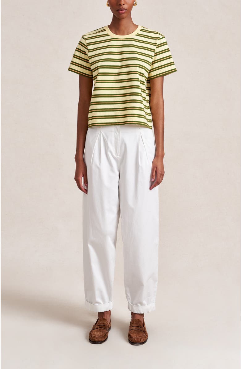 La Ligne Striped Mol Tee, Main, color, Butter/Cactus